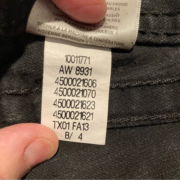 ARIAT Sz 30R Onyx Jeans Rhinestone Studs Washed Black Slim Leg Mid Rise Jeans - Picture 13 of 13